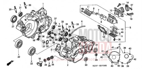 CRANKCASE (CR250R2) CR250R2 de 2002